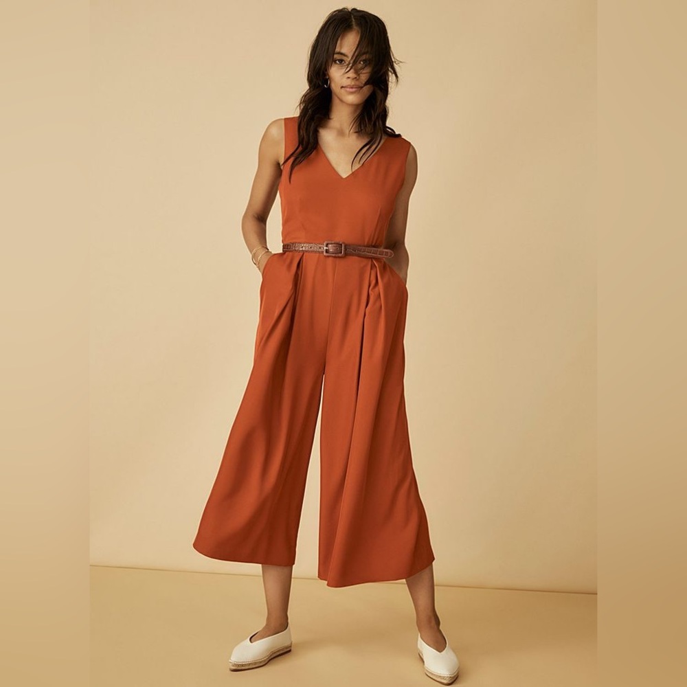 Orange Wide Leg Jumpsuit